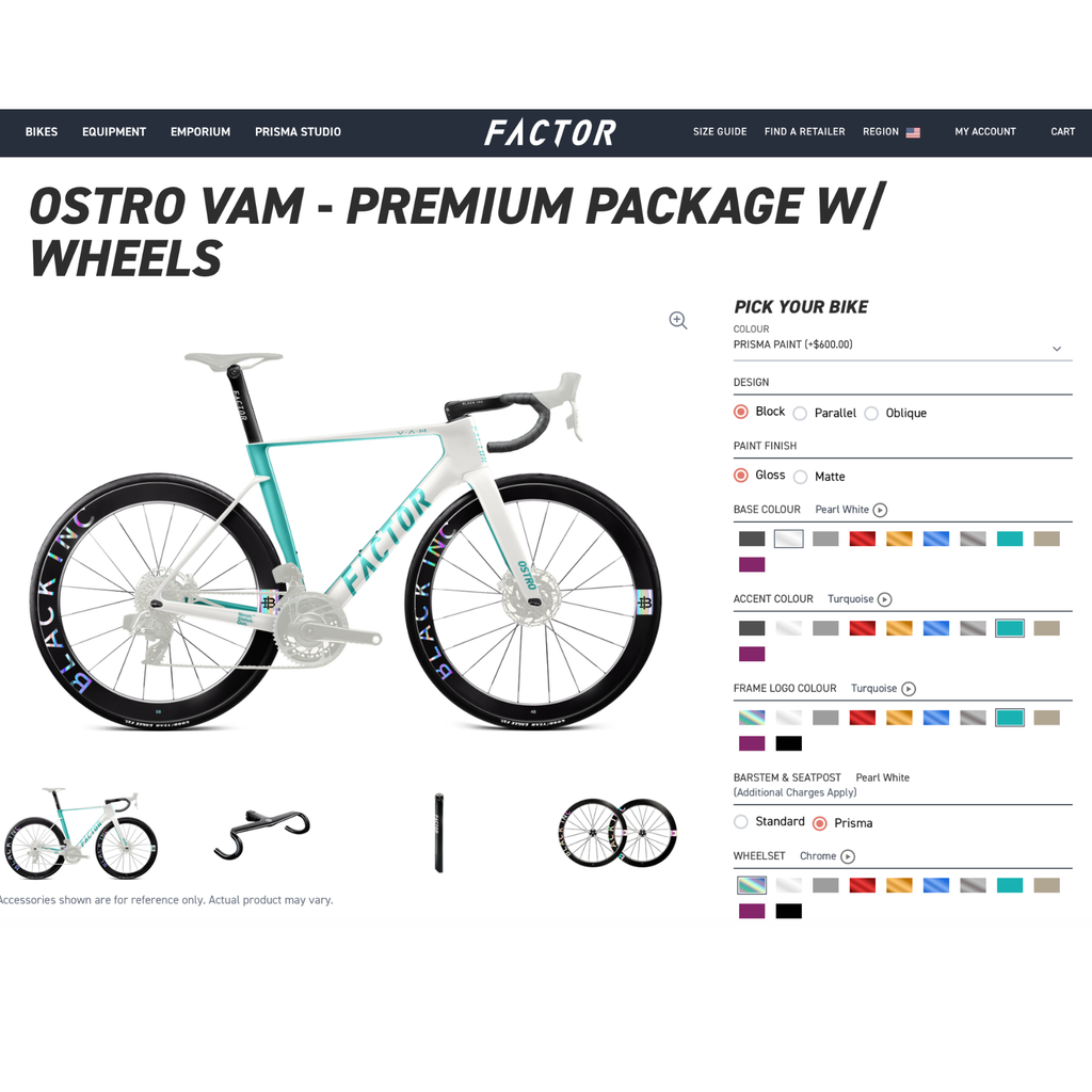 Bicicleta Factor Ostro 2.0 Prisma Studio - Rolling Chasis 