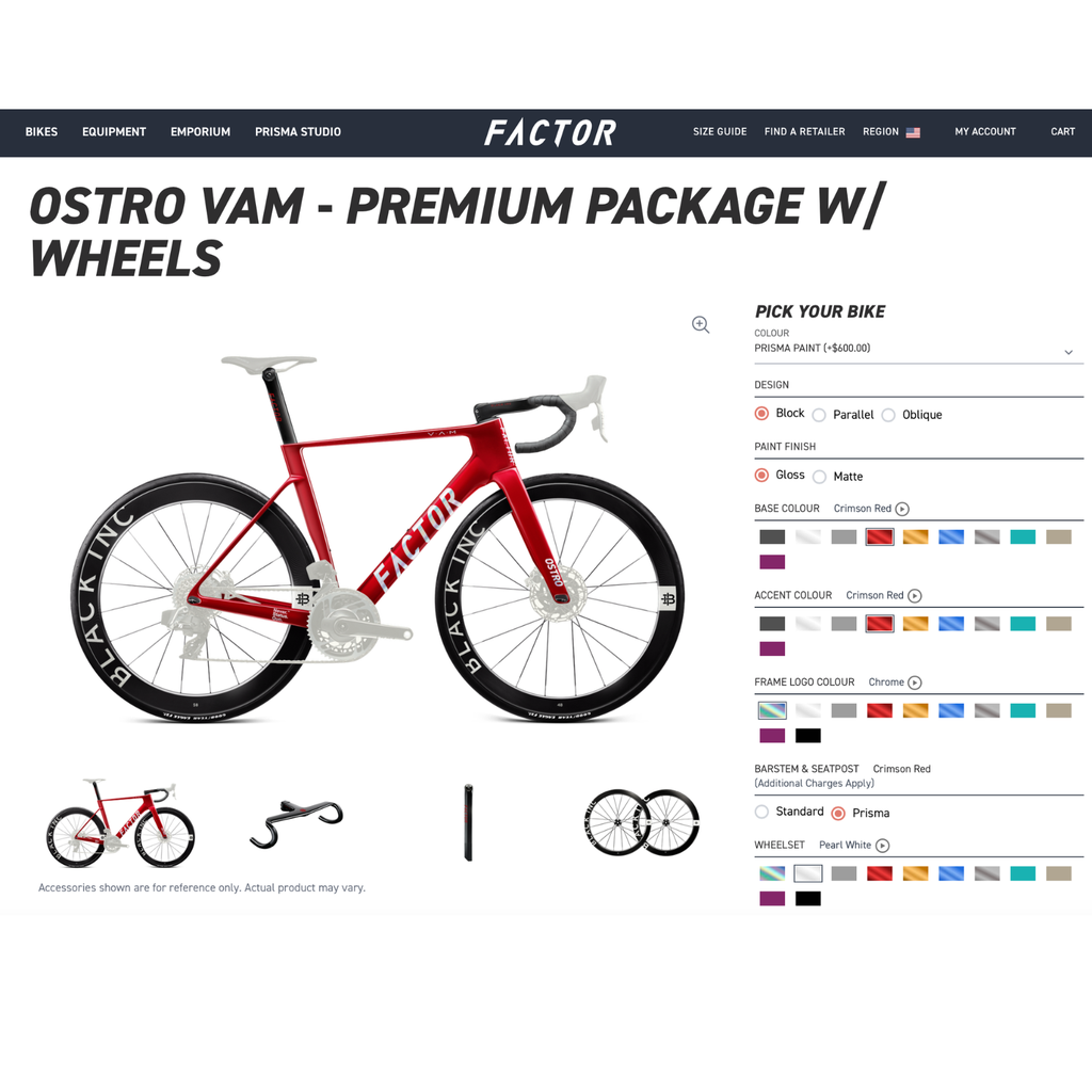 Bicicleta Factor Ostro 2.0 Prisma Studio - Rolling Chasis 