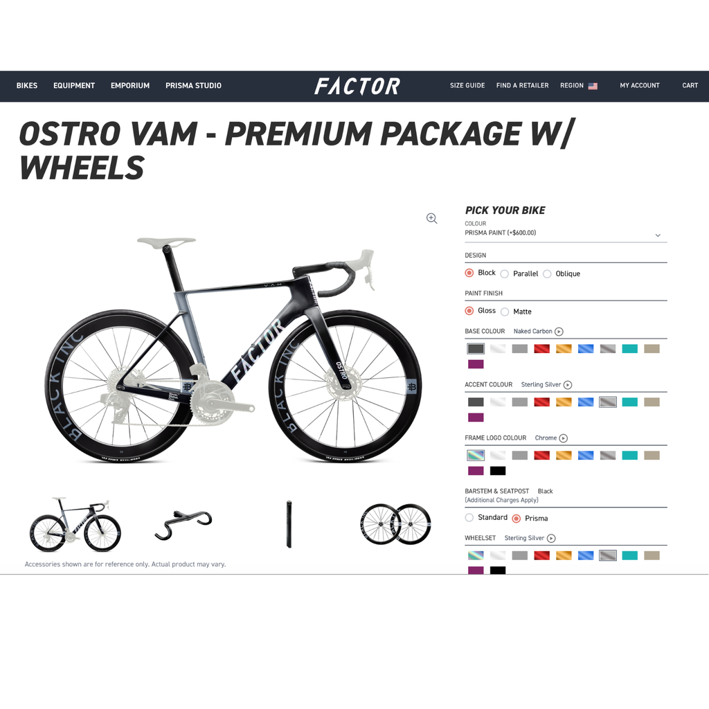 Bicicleta Factor Ostro 2.0 Prisma Studio - Rolling Chasis 